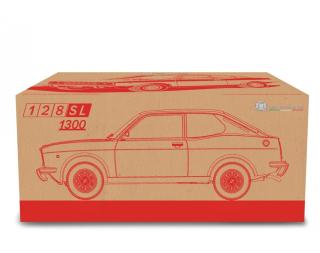 Fiat 128 Coupè 1300 SL - 1972 Blu scuro Laudoracing 1:18 Resinemodell (Türen, Motorhaube... nicht zu öffnen!)